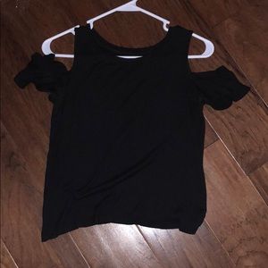 American eagle black t shirt with cut out sleeves